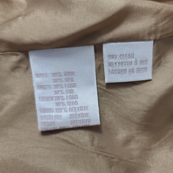 Jones New York Tan Green Tweed Silk Wool Blend Vintage Blazer Jacket Coat 8 - Picture 5 of 5